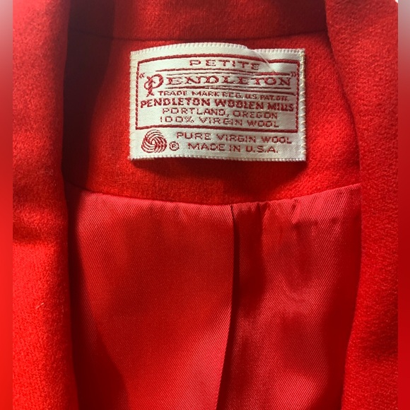 Vintage Pendleton 100% Wool Red Blazer - Picture 5 of 8